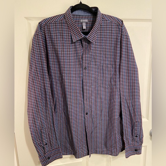 Van Heusen Mens Long Sleeved Dress Shirt Size XXL Neck 18-18 1/2 - Picture 4 of 11